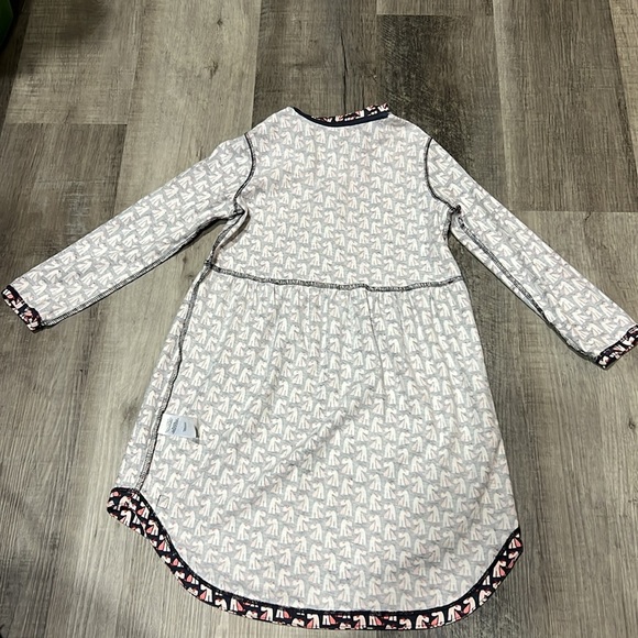 Tea Collection Navy and Pink Scottie Dog Print Dress size 7 - Picture 4 of 7